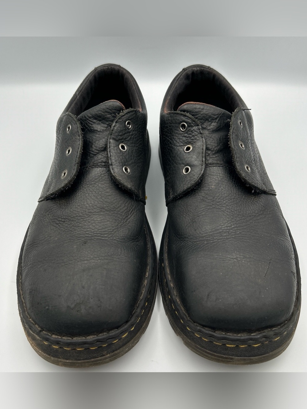 DR MARTENS Hazeldons Oxford Shoes Size 12M Black Leather Dress Work Lace Up